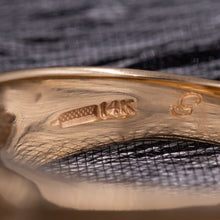 Gent's Wide Gold Ring with Diamond Channel c1980