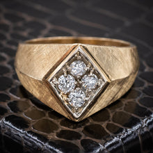 Diamond Ring with Florentine Finish c1980