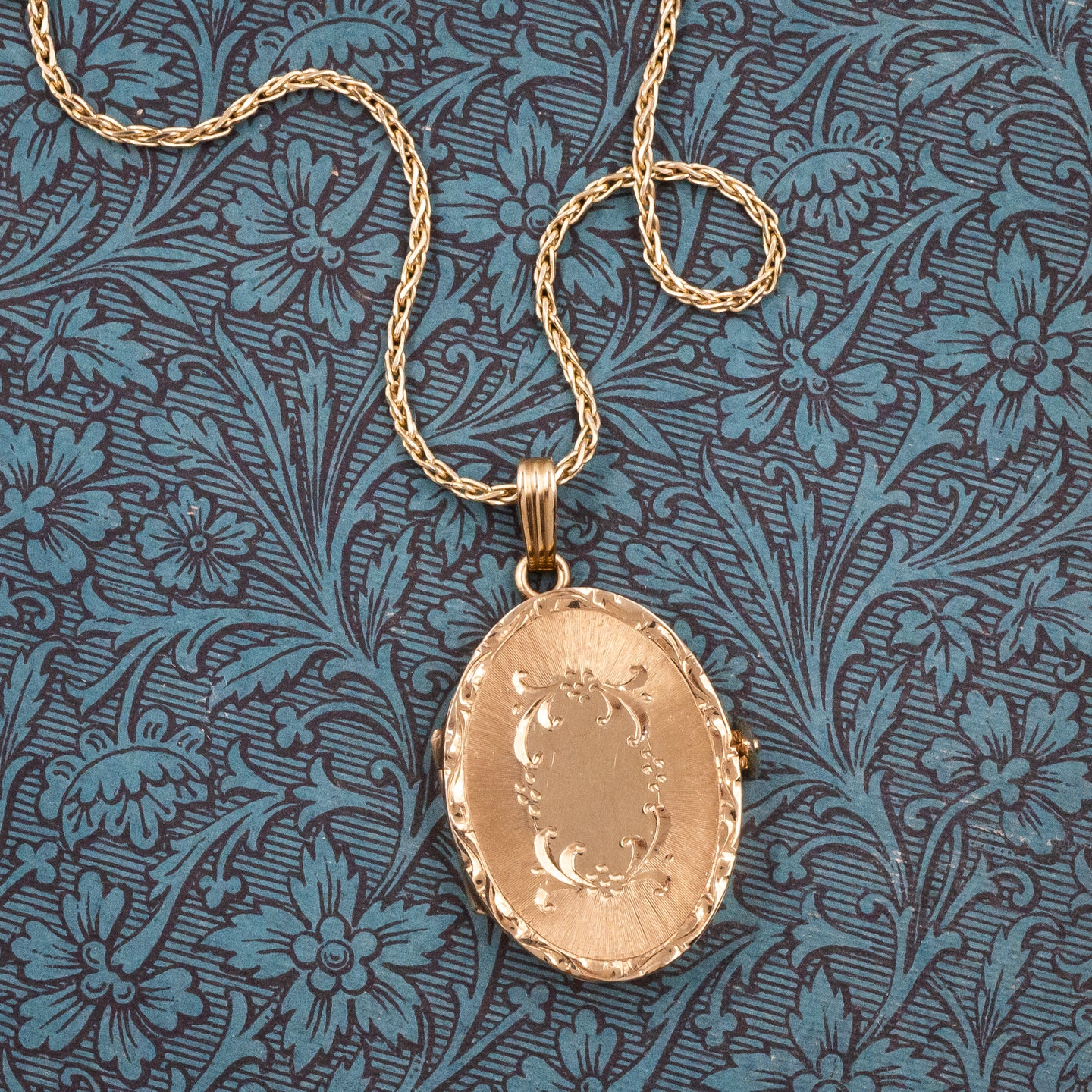 14k Hand Chased Locket
