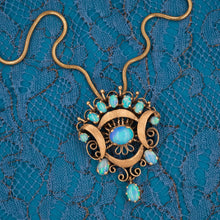 Opal Pendant Brooch c1960