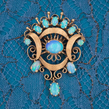 Opal Pendant Brooch c1960