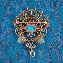 Opal Pendant Brooch c1960