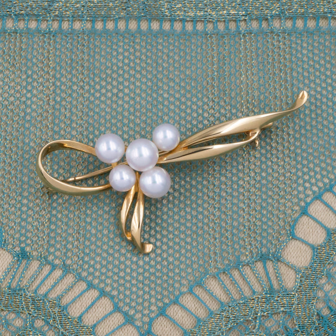 Mid-Century Mikimoto Pearl Pin