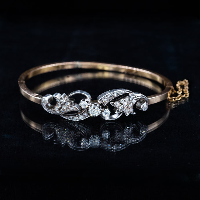 Art Nouveau Diamond Bangle