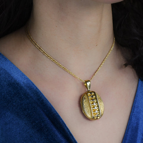 Ornate Etruscan Revival Locket c1870