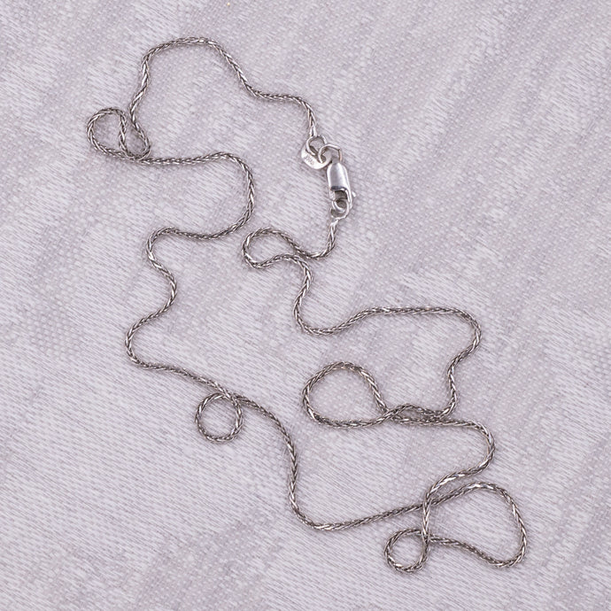 White Gold Wheat Chain