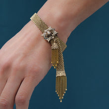 Victorian Mesh Slide Bracelet with Tassels c1870