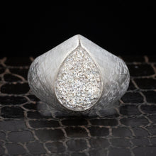 Pavé Diamond Teardrop Ring