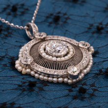 Belle Époque Diamond and Pearl Pendant