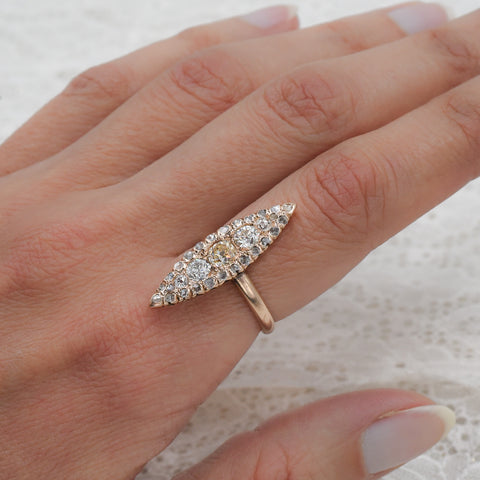 Diamond Navette Ring c1880