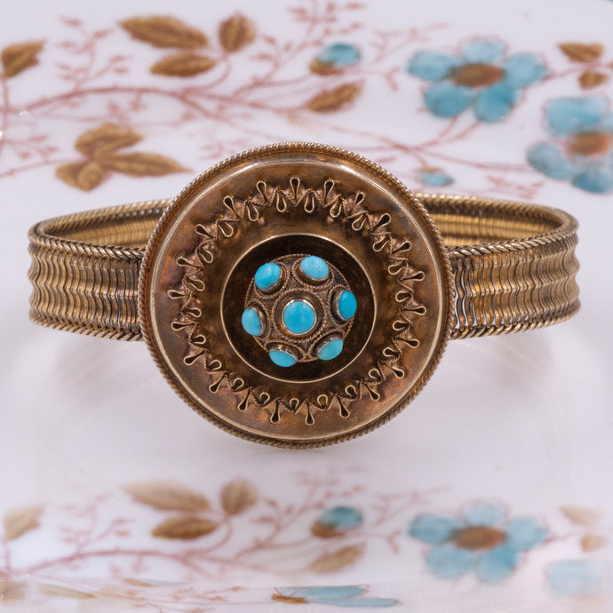 Etruscan Revival Locket Bracelet c1870