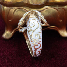 Aries Ram's Head Enamel Ring