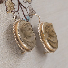 Antique Vesuvian Lava Cameo Earrings