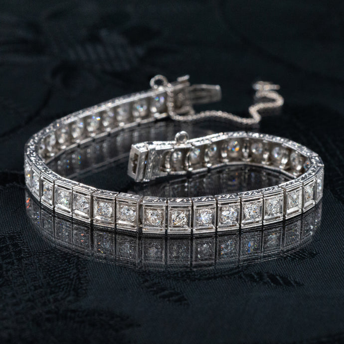 Art Deco Diamond Eternity Bracelet