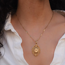 Blanched Gold Filigree Locket