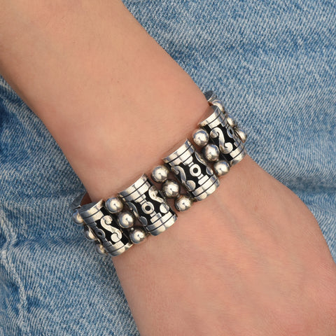 Taxco Shadowbox Link Bracelet c1940