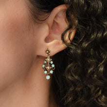 Victorian Revival Opal Earrings c1960