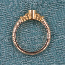 Two-tone Diamond Solitaire with Rope Band