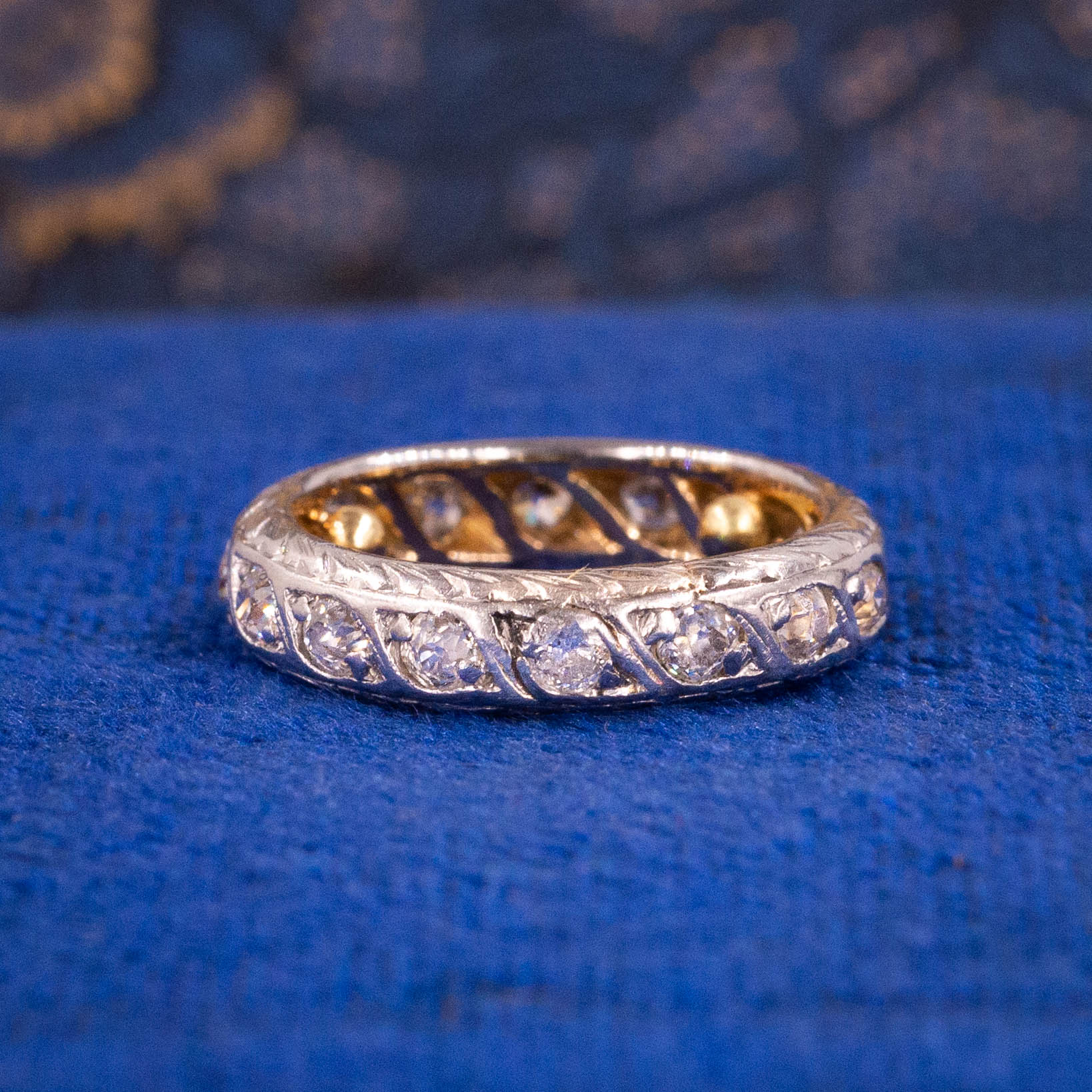 1910s Edwardian OldEuropean Eternity Band Pippin Vintage Jewelry