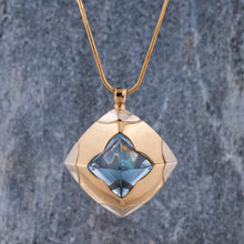 BVLGARI Blue Topaz Pyramid Pendant