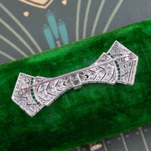 1920s Art Deco Diamond Bow Brooch
