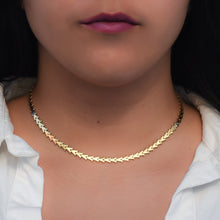 Gold Chevron Collar Necklace