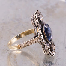 Antique Burma Sapphire & Diamond Dinner Ring