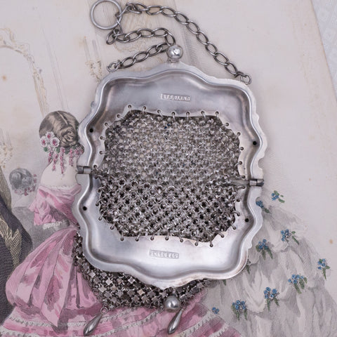 Antique Sterling Finger Purse c1900