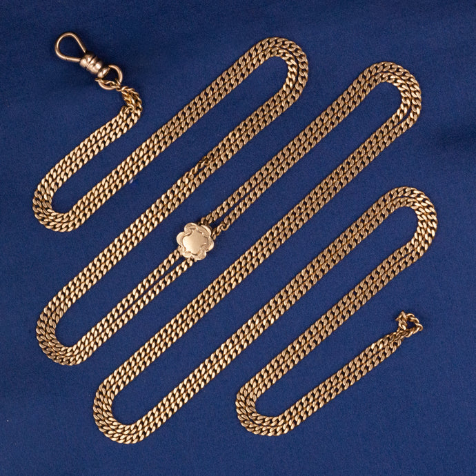 Antique Guard Chain With Flower Slider