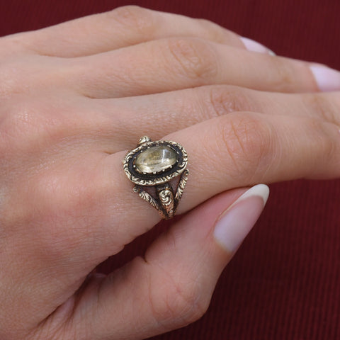 Georgian Foiled Citrine Ring