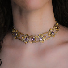 Art Nouveau Amethyst Paste Choker c1900