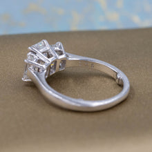 Midcentury Triple Emerald-Cut Diamond Ring