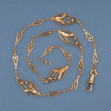 Art Nouveau Gold Tulip Chain