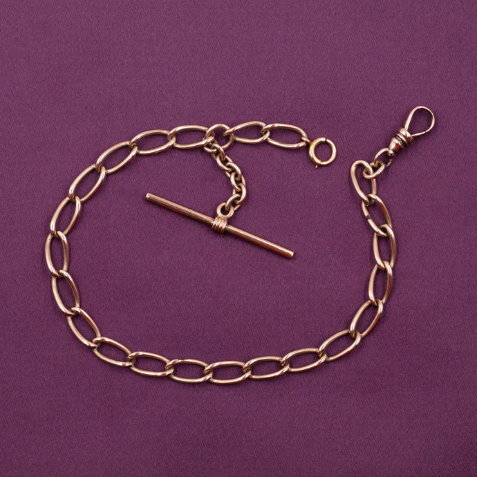 Rose Gold Pocket Watch Chain c1900