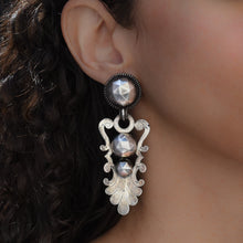 Antique Faceted Steel Statement Earrings