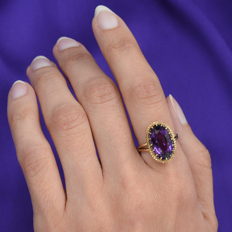 Russian Amethyst Cocktail Ring