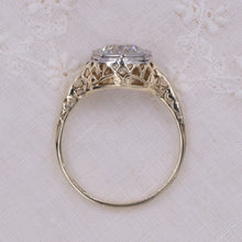 Old European Diamond Two-Tone Solitaire c1930