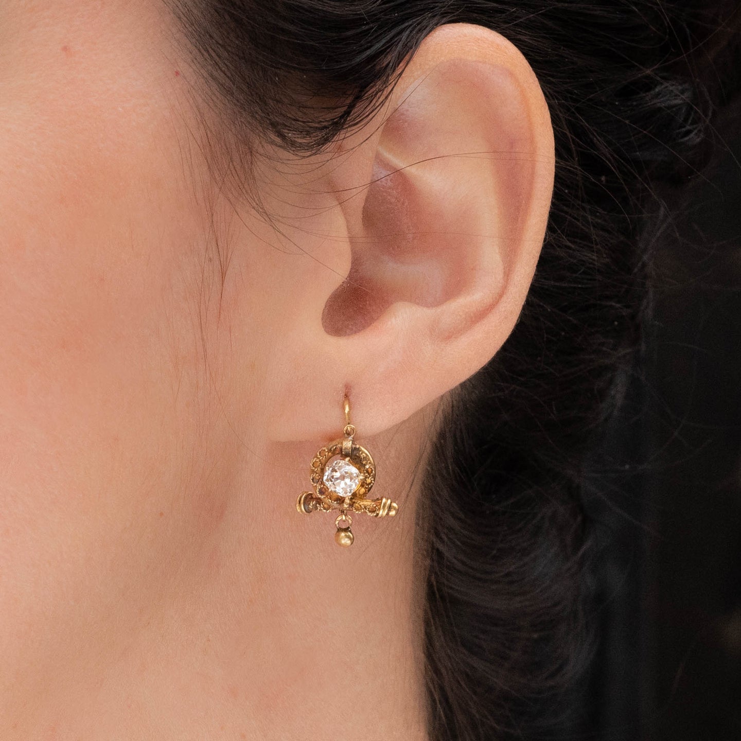 Latest Beautiful Gold Plated Kemp Stone Antique Earrings Jhumka JH1391 –  Jewel Palace