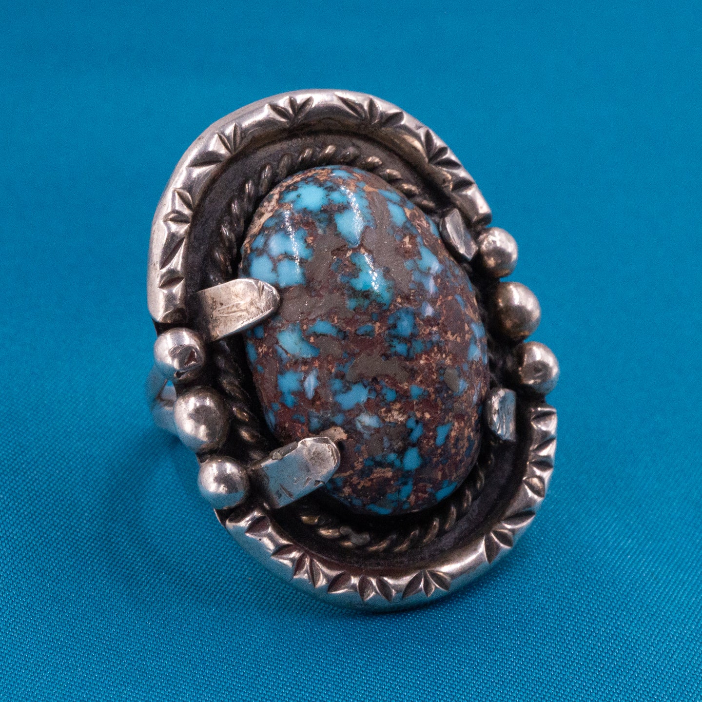 Old Pawn Silver & Turquoise Ring