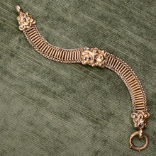 Antique Bolt Clasp Ribbon Bracelet