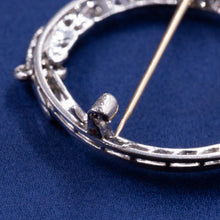 Art-Deco Diamond & Sapphire Shoulder Pin