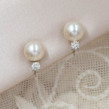 Pearl and Diamond Stud Earrings c1950