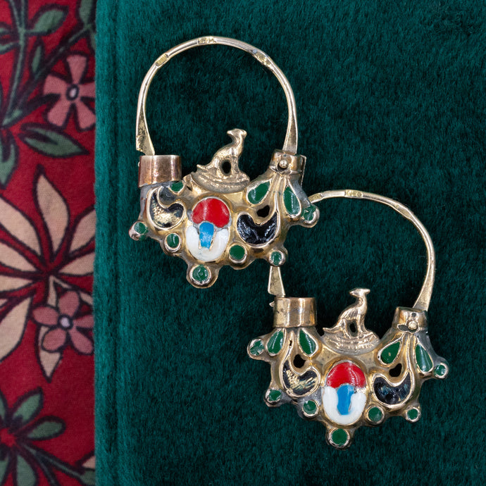 Sicilian Navicella Earrings c1780