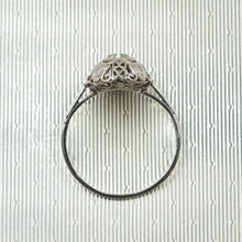 Deco Diamond Filigree Dome Ring c1920