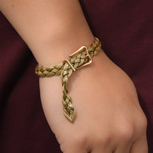Braided Gold Buckle Bracelet c1910