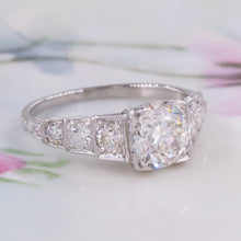 Art Deco Diamond Steps Ring c1920