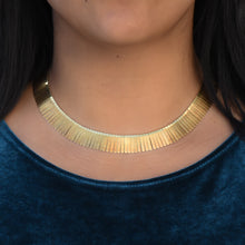 Gold Fringe Collar Necklace c1980