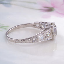 Art Deco Diamond Steps Ring c1920