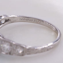 Art Deco Diamond Steps Ring c1920