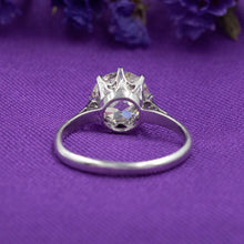 2.33 Transitional Cut Diamond Solitaire Ring c1920